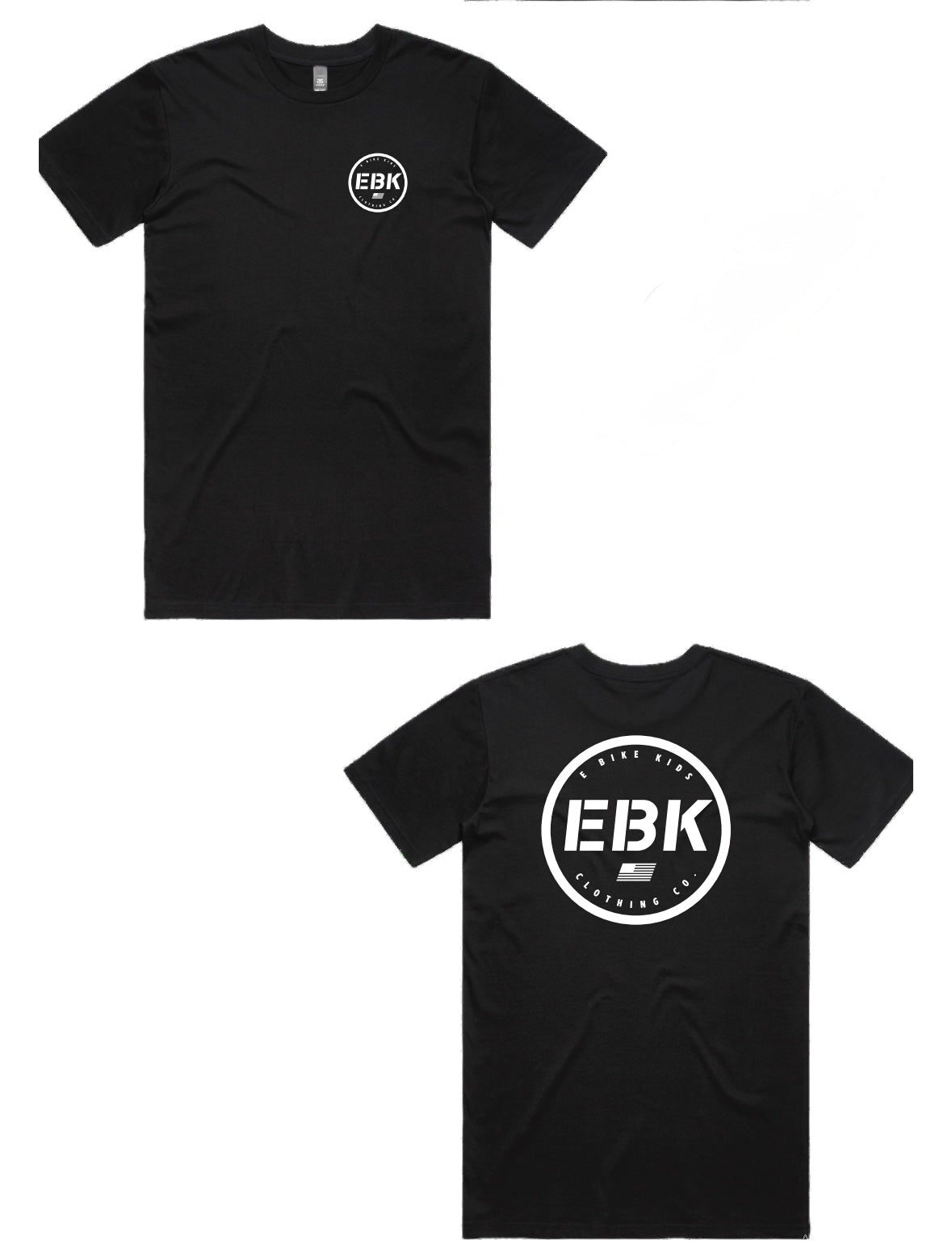 Black Short Sleeve E-Bike Kids Circle Logo Shirt